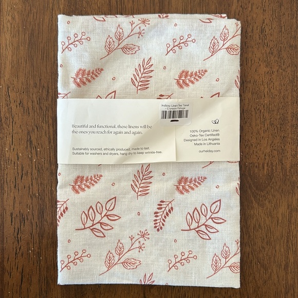 NWT OUR HEIDAY linen tea towel - Picture 2 of 4
